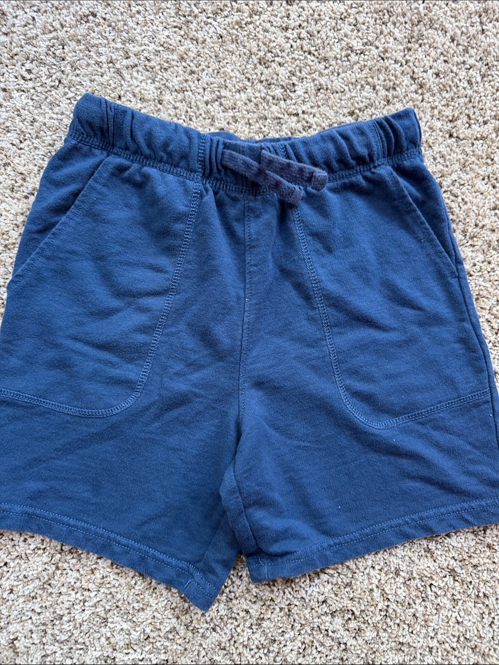 Carter's boys Navy Drawstring Cotton Shorts with Front Pockets size 8